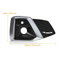 Grille de protection de phare antibrouillard avant de voiture de haute qualité avec finition brillante en nid d'abeille pour Audi A5 B9.5 2020 2021 2022 2023 2024