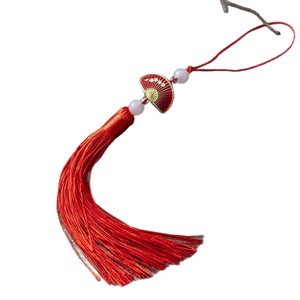 Double Sided Fan Shaped Tassels Traditional Chinese Style Hanfu Pendant Ice Silk <b>Polyester</b> <b>Yarn</b> Hand Knotted Fashion Accessories - Product Image 5