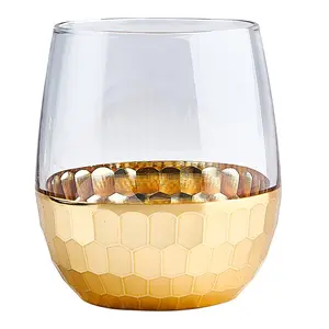 Avrupa yaratıcı su cam bardak folyo çubuk cam su bardağı gül altın cam içme bardağı