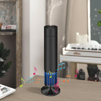 Diffuseur d'aromathérapie musical à ultrasons en aluminium, sans eau, sans fil, contrôlé par application, capacité de 150 ml, humidificateur domestique