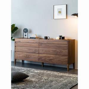 Mueble de TV de <span class=keywords><strong>Madera</strong></span> Maciza Multifuncional de Ocho Cajones de Nogal Negro Norteamericano, Estilo Nórdico para Dormitorio, China - Product Image 2