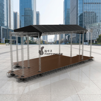 Structure de scène en treillis métallique pour éclairage intérieur, affichage, sonorisation pliable, en aluminium noir, pour sonorisation Line Array et DJ