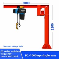 Nouvelle grue à bras articulé pour la manutention de fûts d'huile industriels, de seaux à eau, palan électrique, grue à bras repliable, grue mécanique à main, grue à air