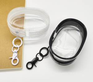 Sac de rangement pour câble de données avec logo personnalisé, mini sac en PVC transparent pour rouge à lèvres, sac de rangement transparent avec fermeture éclair - Product Image 1