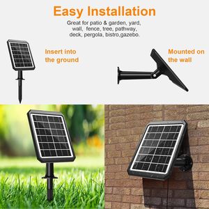 Guirlandes lumineuses <span class=keywords><strong>d</strong></span>écoratives de Noël IP65, guirlandes lumineuses LED solaires rechargeables, lampes solaires de camping - Product Image 5