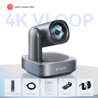Controlador de Joystick de Pantalla Dividida en 4 con Zoom 4K 12X, Seguimiento por IA, NDI, POE, HD-M1, USB3.0, LAN, Cámara PTZ para Transmisión