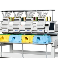 Machine à broder à 4 têtes, 12 aiguilles, équipement de broderie informatisé pour atelier de confection
