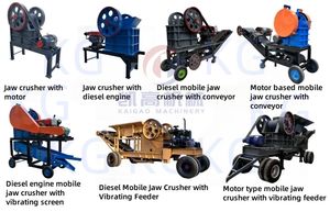 Günstig zu verwenden PE150X250 Kleiner mobiler Backen brecher Dieselmotor Power Tragbarer Backen brecher mit Sieb Stein fliesen Backen brecher - Product Image 5