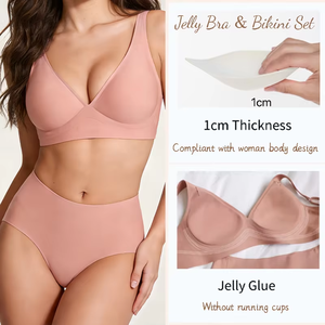 Ice <b>Silk</b> Bra And Panty Sets Wire Free Push Up Seamless Lingerie Suit For Women Sleepwear <b>Underwear</b> Set - Product Image 2