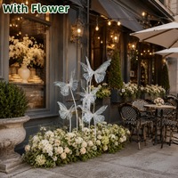 Kupu-kupu Sutra Hijau Raksasa Premium, Desain Khusus untuk Dekorasi Jendela, Pesta Romantis Indoor Outdoor Panggung