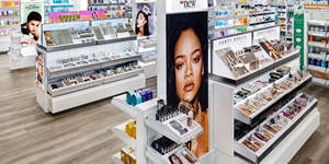 Estante de exhibición de cosméticos personalizado de una sola parada, estante de maquillaje con luz LED para tienda - Product Image 3