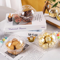 Boîte à gâteaux alimentaire empilable et verrouillable Supports à cupcakes individuels jetables en plastique transparent