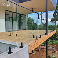 Supports de verre en acier inoxydable Duplex 2205 pour clôture de piscine, réglables, pour terrasse et balcon