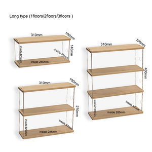 Hiện đại <span class=keywords><strong>Acrylic</strong></span> hiển thị trường hợp cho La-Bubu búp bê rõ ràng bán buôn hộp hiển thị với bảo vệ UV, kích thước tùy chỉnh - Product Image 4