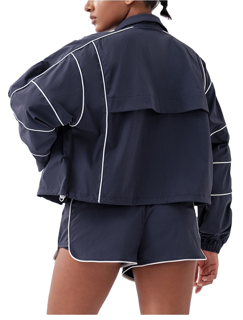 Long-Sleeve Activewear Jacket (LJ-LI-CJ01): back view showing construction, seams and support