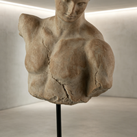 Vente en gros de sculptures de bustes masculins vintage, ornements de bureau d'art classique pour villas et hôtels