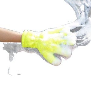 Guantes de lavado de autos de chenilla de cinco dedos, afelpados y gruesos para limpieza de llantas - Product Image 3