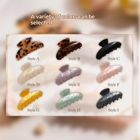 Pince à cheveux vintage en acétate haut de gamme YJL, personnalisable avec logo, pince à cheveux classique avec lettre gravée, pinces à cheveux multicolores