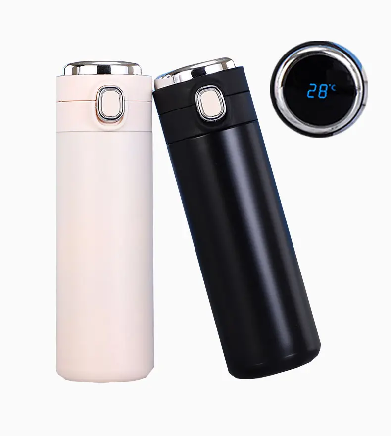 Intelligent water bottle with temperature display screen, student stainless steel insulated water cup for drinking water