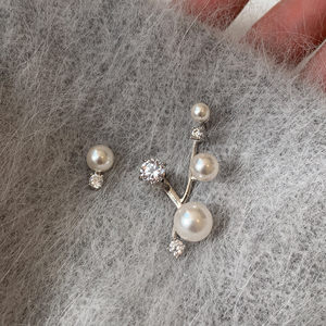 Orecchini a Perno Versatili in Ottone con Placcatura in Platino e Zirconia <span class=keywords><strong>Gioielli</strong></span> da Donna <span class=keywords><strong>Cielo</strong></span> Stellato Vendita all'Ingrosso - Product Image 5