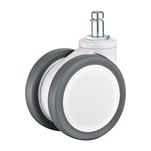 3/4inch Jump Ring Solid Stem TPR Medical Twin <strong>caster</strong> With Brake Type C - Product Image 2