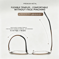 8107 Design extrapolant qui ne couvre pas le visage. Montures de lunettes tendance légères unisexes à monture complète