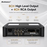 Amplificateur DSP de voiture 4 entrées 8 sorties, classe D, 8 canaux, sortie RCA 4 canaux, 4x120W+4x60W, processeur audio haute puissance
