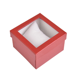 Bán buôn hỗn hợp màu giấy các tông trang sức hộp đồng hồ với cửa sổ rõ ràng và gối đồ trang sức mỹ Nhẫn hộp - Product Image 3