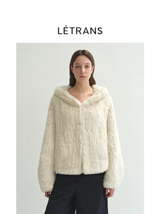 <span class=keywords><strong>Abrigo</strong></span> <span class=keywords><strong>de</strong></span> <span class=keywords><strong>piel</strong></span> <span class=keywords><strong>de</strong></span> conejo <span class=keywords><strong>de</strong></span> <span class=keywords><strong>nutria</strong></span> <span class=keywords><strong>de</strong></span> punto suelto con doble botonadura y solapa <span class=keywords><strong>de</strong></span> sensación esponjosa informal al por mayor - Product Image 4