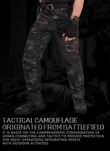 HAN WILD <span class=keywords><strong>Pantalon</strong></span> camouflage vert et <span class=keywords><strong>noir</strong></span> <span class=keywords><strong>Pantalon</strong></span> en peau de requin Soft Shell <span class=keywords><strong>Pantalon</strong></span> d'<span class=keywords><strong>alpinisme</strong></span> en plein air - Product Image 6