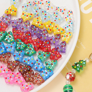 Christmas Tree Beads 15x16.5mm Hand-Painted Polka Dot DIY <b>Ornaments</b> Beading Accessories Festival Decorations - Product Image 4