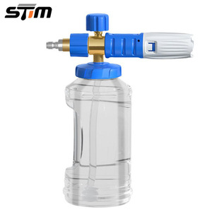 Stm High <b>Pressure</b> Foam <b>Sprayer</b> 1000ml Transparent Pa Bottle Manual Car Wash Water Gun Fan Shaped Spray - Product Image 1