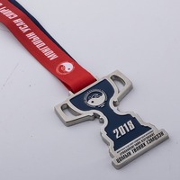Concevez votre propre médaille sportive : Médaille de marathon en alliage de zinc avec logo métallique personnalisé