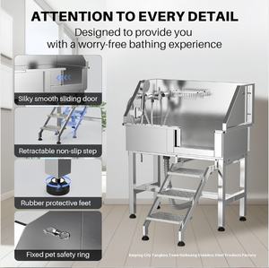 Piscine pour animaux de compagnie personnalisable en acier inoxydable Baignoire écologique pour chiens et chats pour animaleries - Product Image 5