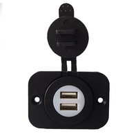 Adaptateur de chargeur de voiture double USB, panneau d'alimentation, DC 12V, 2 ports 3,1 a, blanc, bleu, LED, nouveau