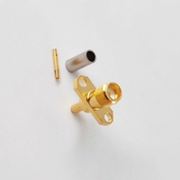 Conector Coaxial RF SMA Hembra de 2 Orificios con Brida para Cable RG316 RG174 RG188