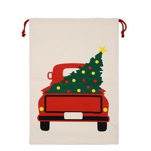 Reusable Wholesale Promotional Christmas Gifting Drawstring 100% Cotton Sack <b>Bags</b> for <b>Xmas</b> Eco-friendly Factory Direct Price - Product Image 4