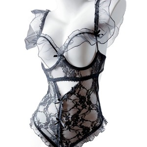 Golden Shuttle Woven <b>Sexy</b> Bodysuit Push Up Underwire Women Lingerie Halter Top Two Way Wear Sweet Innocent Style - Product Image 2