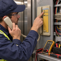 Système d'interphone pour ascenseur à cinq postes, système de communication d'urgence pour ascenseurs de passagers