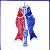 Layang-layang Ikan Koi Jepang, Bendera Angin, Nobori Koinobori, Spanduk Bahan Poliester Berkualitas Tinggi untuk Perayaan Festival