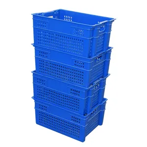 Food Grade Nestable Storage Containers Plastic Fruit Crate Food Transport Container For Sale