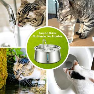 4L自動猫水噴水USB DC 5Vステンレス鋼ペットウォーターディスペンサー大型猫飲料水噴水 - Product Image 6