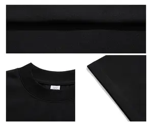 Manufacturer Wholesale Men's O-Neck Workout T-Shirt Hip Hop Style Plus Size Oversized Custom Tee Custom Printing On Blank Design