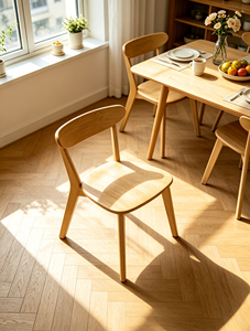 Scandinavian Wooden Living Room <b>Chair</b> with Solid <b>Back</b> Linen Upholstery Eco-Friendly Design Multi-Purpose for Home Furniture - Product Image 5