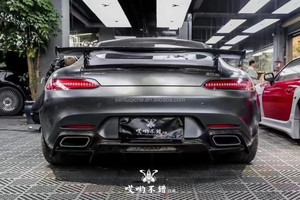 Nouveau kit carrosserie en fibre de carbone AMG GT pour Mercedes, comprenant un diffuseur avant et un spoiler - Product Image 4