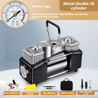 Compresseur d'air électrique portable 12V à double cylindre pour gonflage rapide des pneus de voiture – Outil de gonflage d'urgence pour véhicule