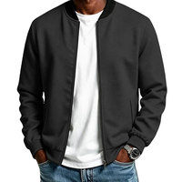 Blouson Bomber Homme Hiver Imperméable Respirant Coupe-Vent Col Montant Tissu Toile Personnalisable Logo Haute Qualité Style Urbain