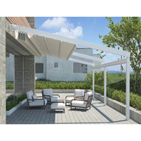Chinois 4x3 toit jardin système rétractable auvent Gazebo Restaurant Pergola aluminium tente porte matériaux de construction