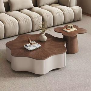<span class=keywords><strong>Tavolino</strong></span> da Caffè Moderno Italiano in <span class=keywords><strong>Legno</strong></span> Massello, <span class=keywords><strong>Design</strong></span> a Petalo di Farfalla, Stile Semplice a Nuvola, Arredamento per Soggiorno - Product Image 1