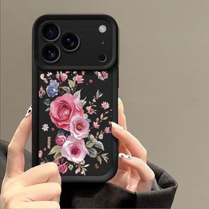 Funda de Teléfono Pintada a Prueba de Golpes con Diseño Floral de Animales Rosas para 17/14 <span class=keywords><strong>Pro</strong></span> <span class=keywords><strong>Max</strong></span>/16 <span class=keywords><strong>Pro</strong></span>/13/15 para Chicas - Product Image 2